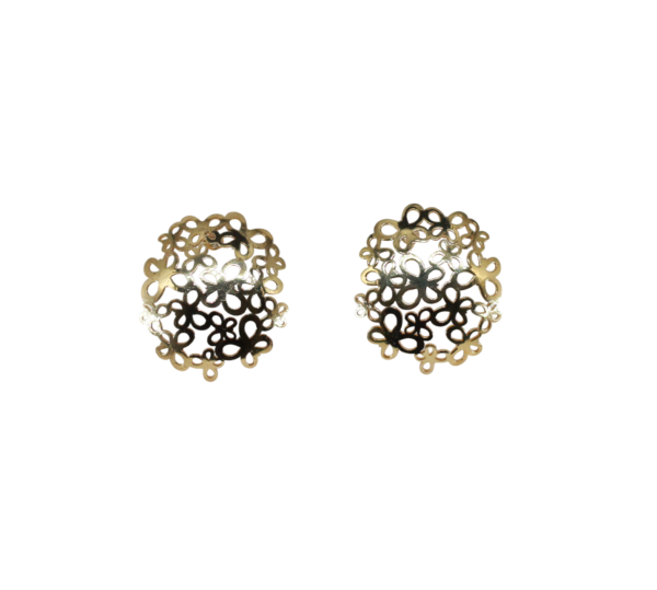 Brincos Redondos Borboletas Prata