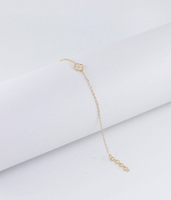 Pulseira Trevo Madrepérola Prata