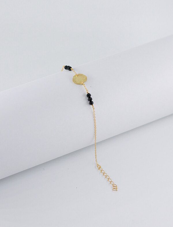 Pulseira Chapa e Pedras Prata