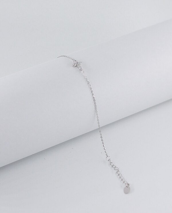 Pulseiras Cruz Zircónia Prata