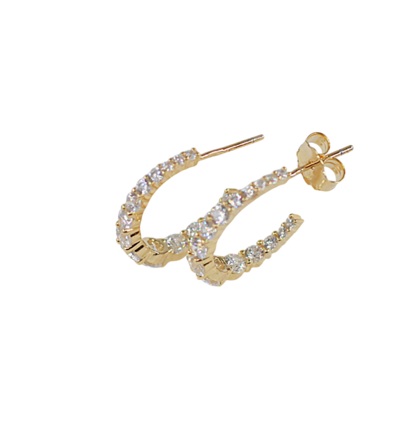 Argolas Zircónias Prata