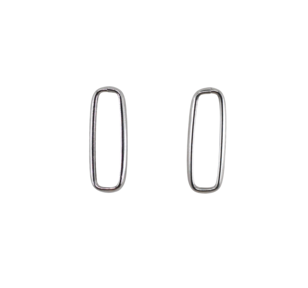 Brincos Retângulo Prata