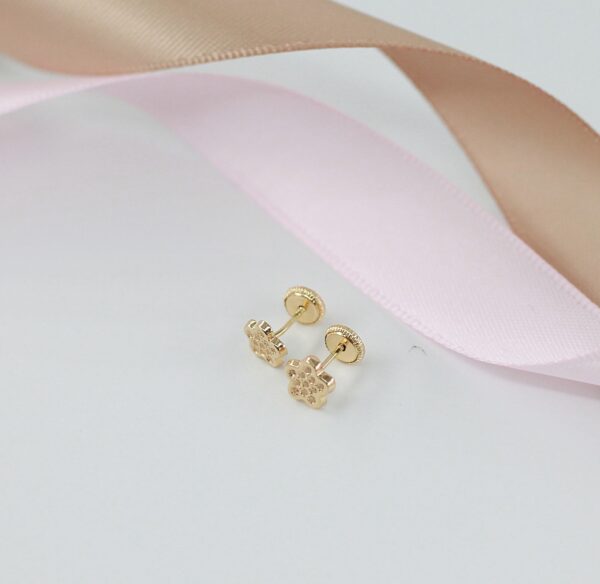 Brincos Flor Ouro 18Kt