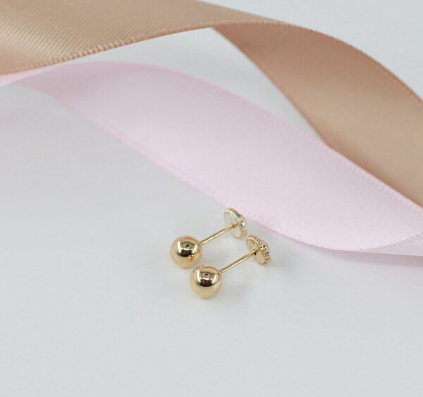 Brincos Bola Ouro 18Kt