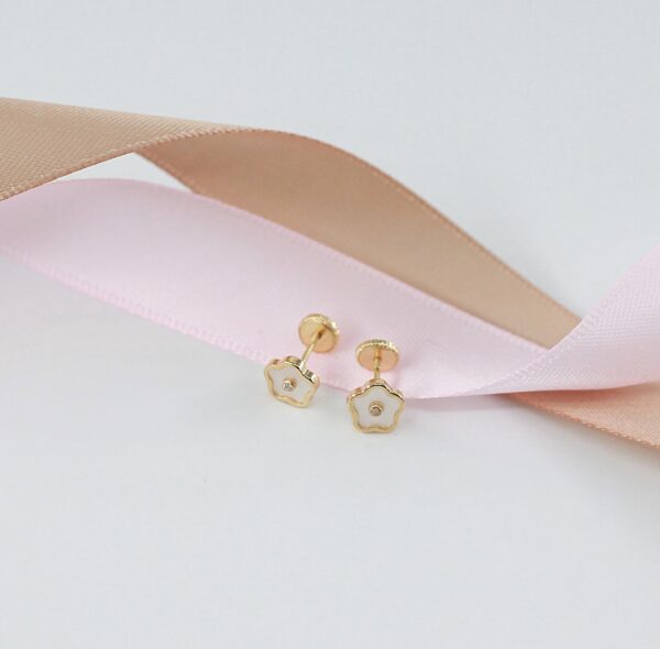 Brincos Flor Ouro 18KT