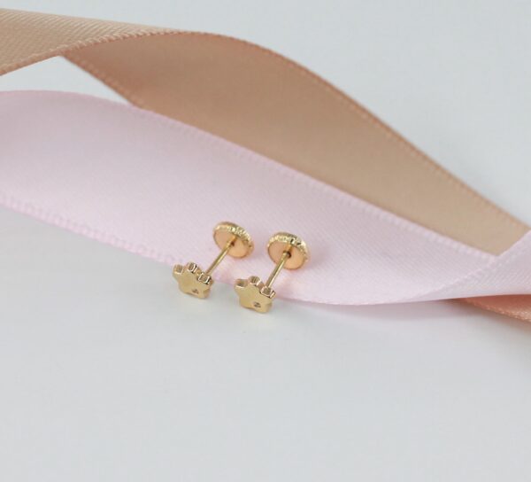 Brincos Estrela Zircónia Ouro 18Kt