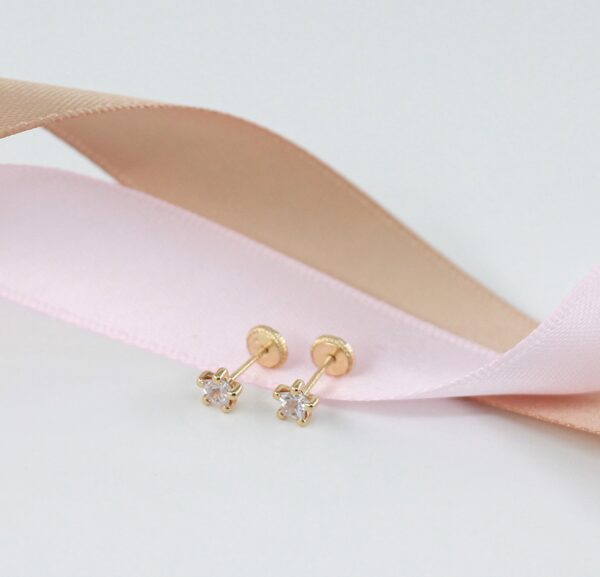 Brincos Estrela Ouro 18Kt