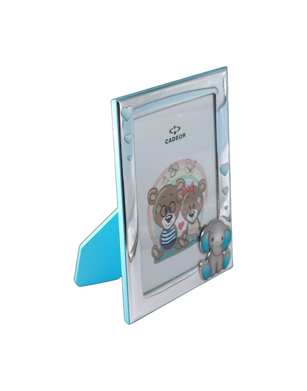 Moldura Elefante Azul Pvd Prateado