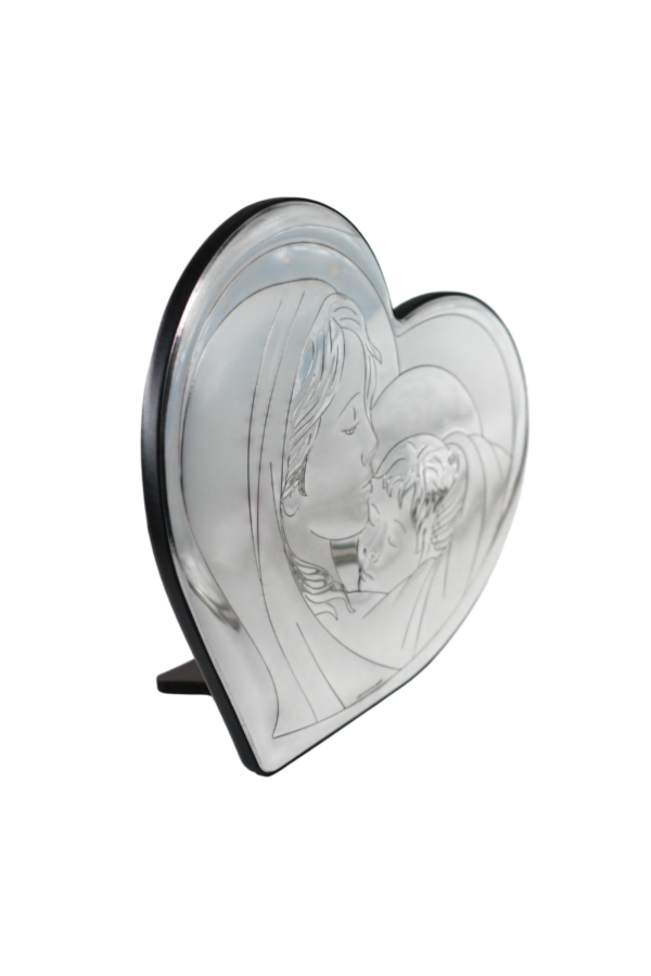 Quadro Mãe e Menino PVD Prateado