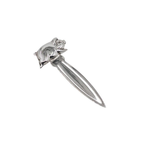 Marcador de Folhas Porquinho Prata