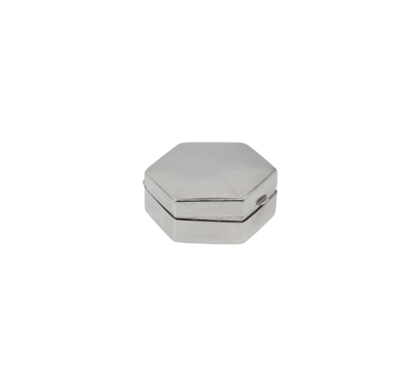 Caixa Hexagonal Polida Prata