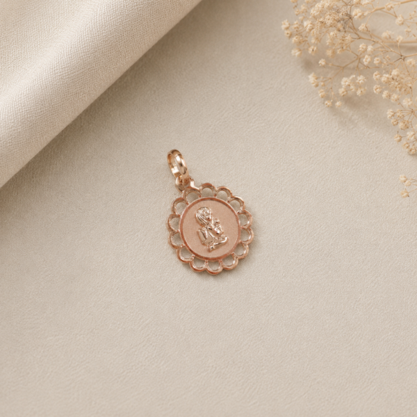 Medalha Anjo Rendada Ouro19.2Kt