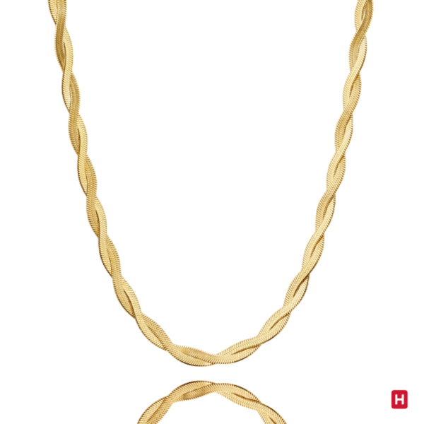 Colar Fita Dupla Aço Hassu