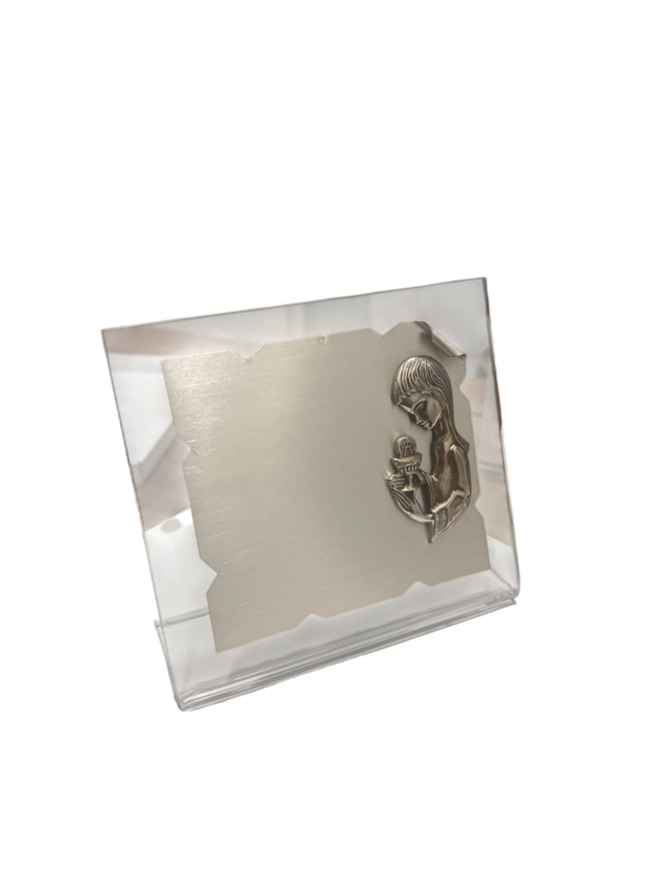 Placa Pergaminho Comunhão Prata