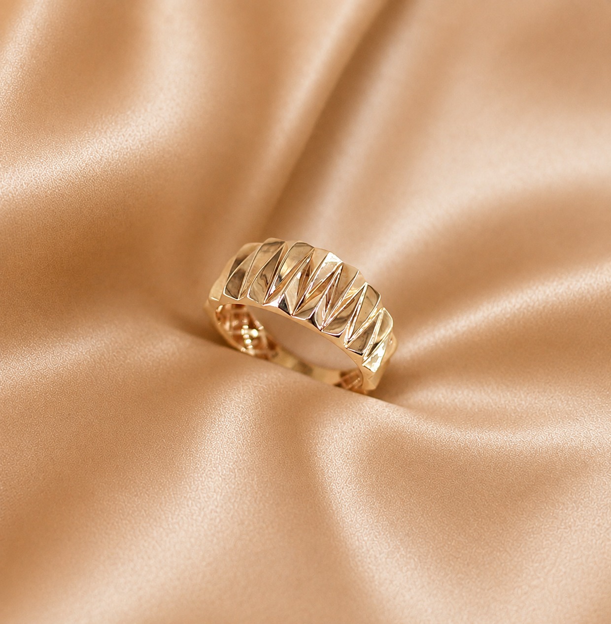 Anel Geométrico Ouro 19,2Kt