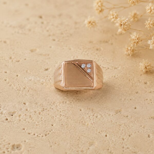 Anel Mesa Zircónias Ouro 9kt