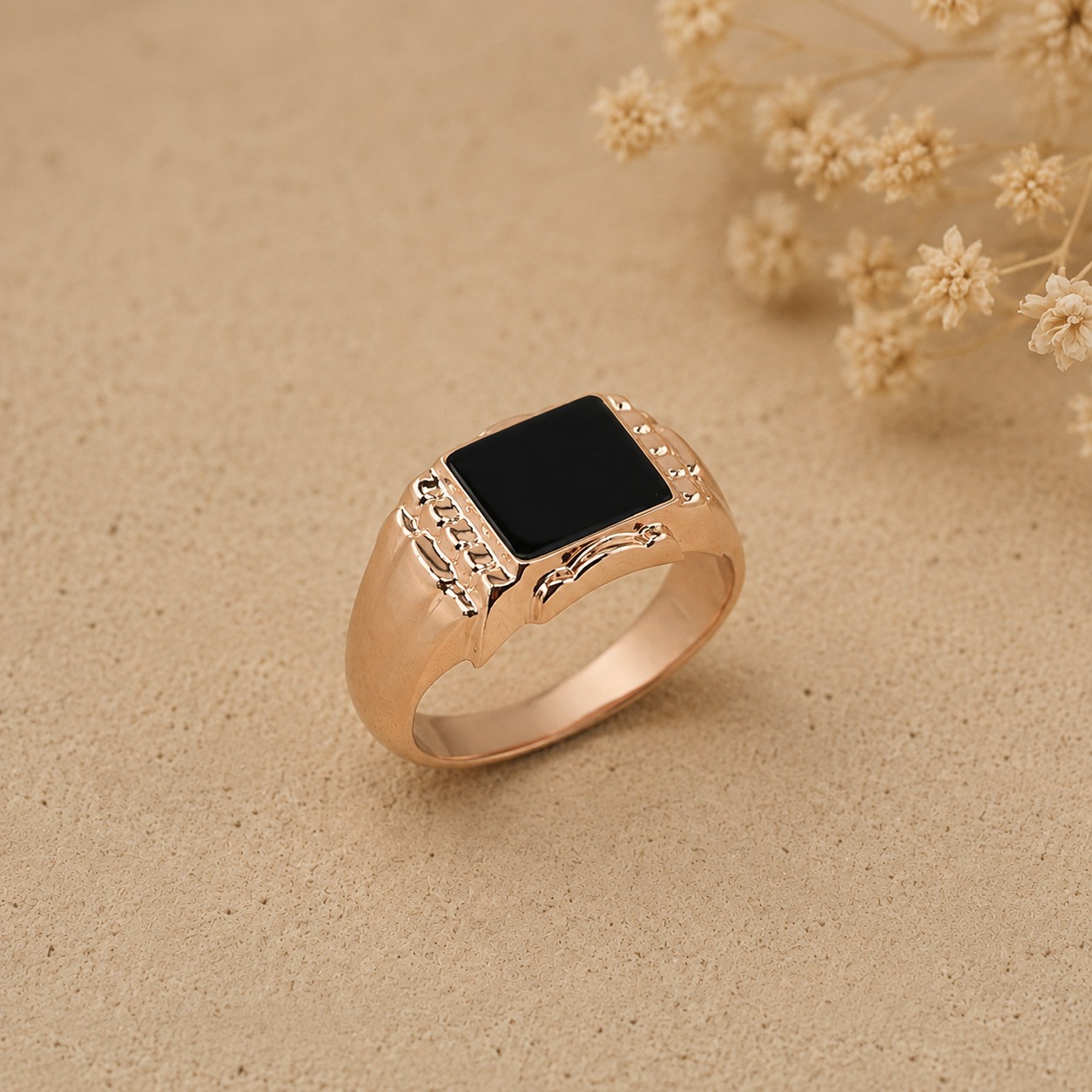 Anel Onyx Ouro 9kt