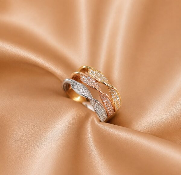 Anel Tricolor Ouro 19,2Kt