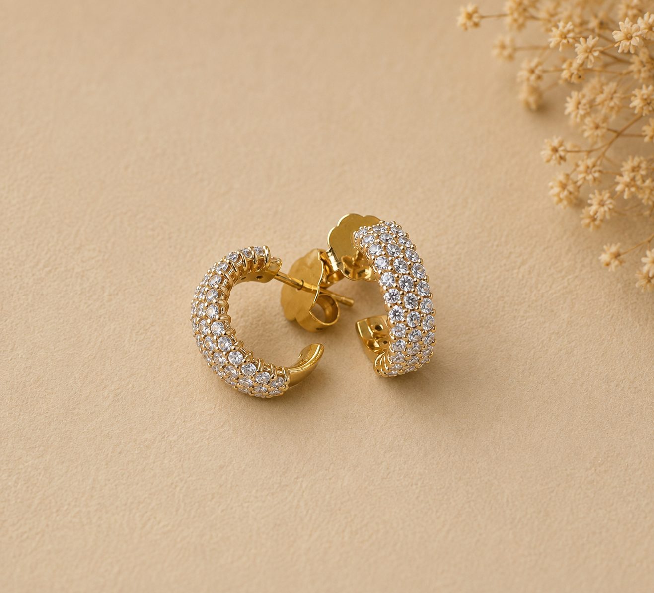 Argolas Diamantes Ouro