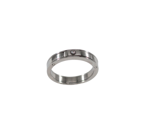 Anel 1 Diamante Zoppini Aço