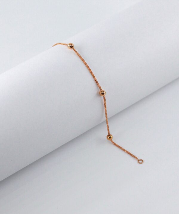 Pulseira Espiga Bolas Ouro 9Kt