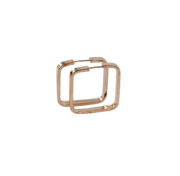 Argolas Quadradas Ouro 9Kt