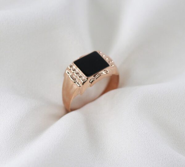 Anel Onyx Ouro 9kt