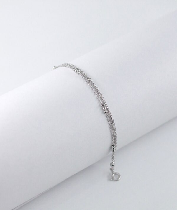 Pulseira três Vias Prata
