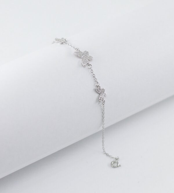 Pulseira Borboletas Prata
