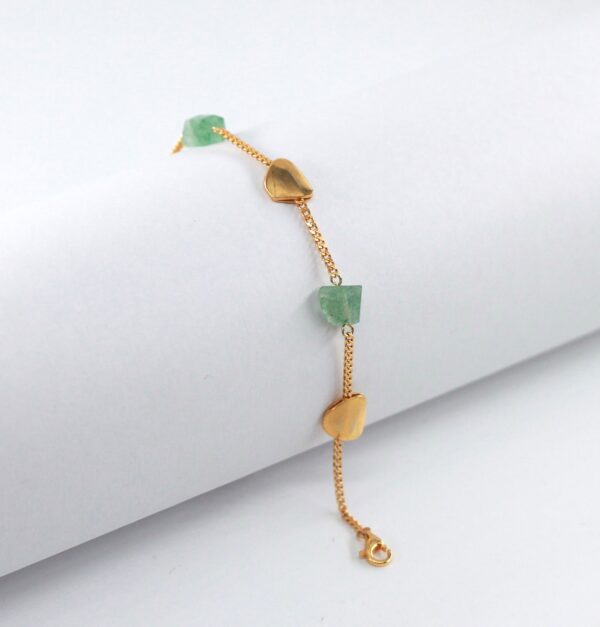 Pulseira Pedras Verdes Prata