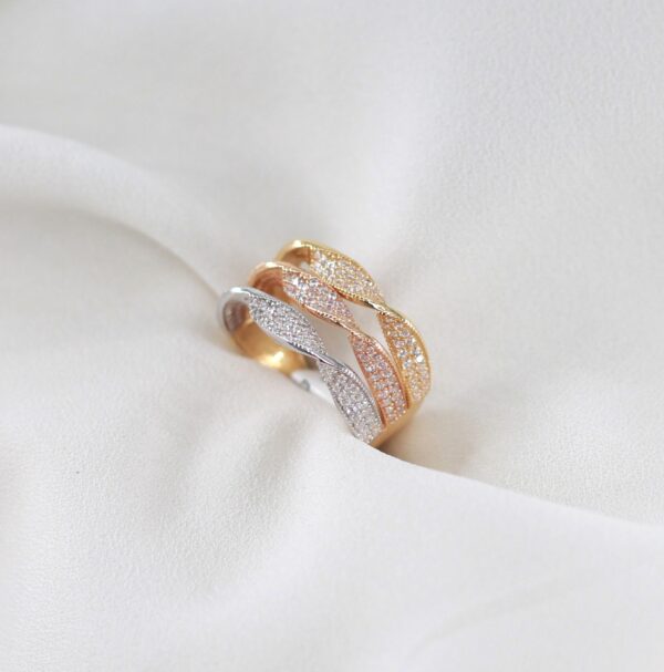 Anel Tricolor Ouro 19,2Kt