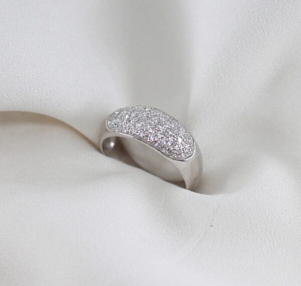 Anel Zircónias Ouro Branco 19,2Kt