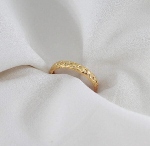 Anel Perfurado Ouro 19,2Kt