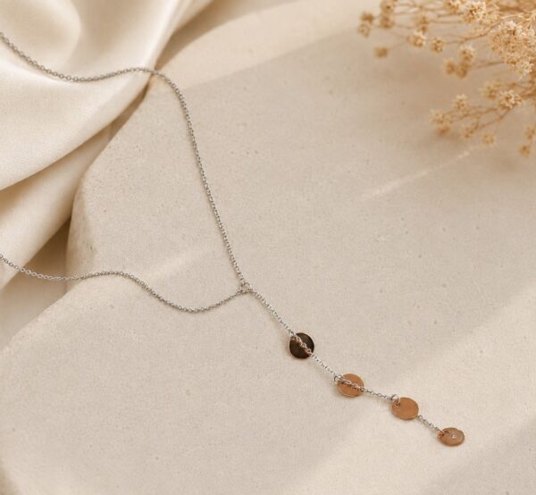 Colar Bicolor Chapinha Ouro 19,2Kt