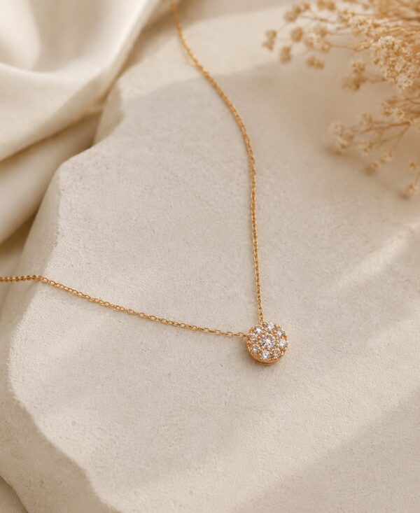 Colar Centro Diamantes Ouro 19,2Kt