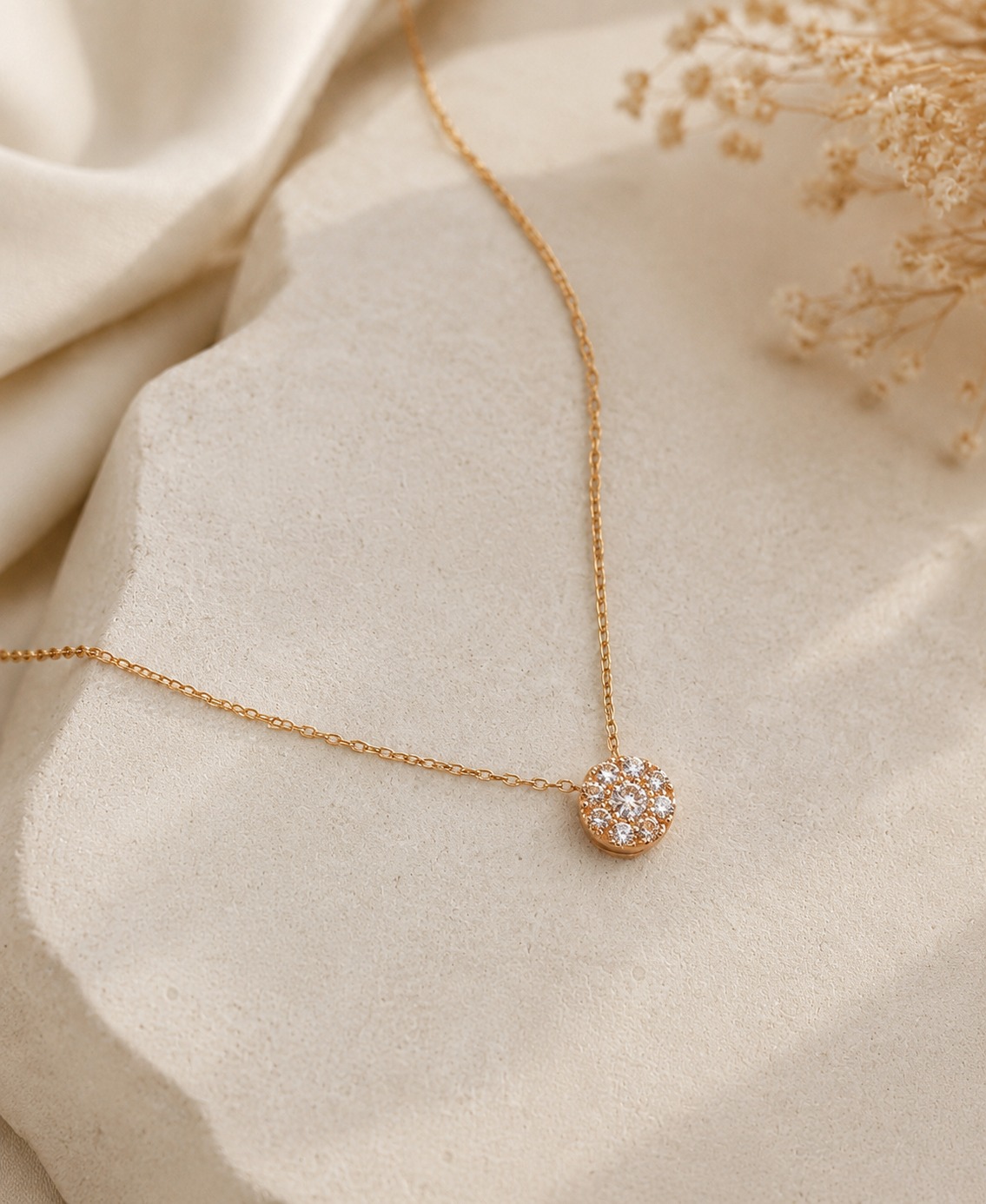 Colar Centro Diamantes Ouro 19,2Kt