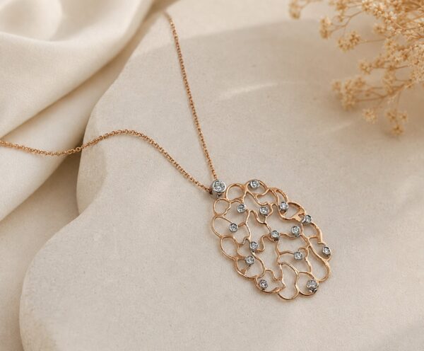 Colar Centro Diamantes Ouro 19,2Kt