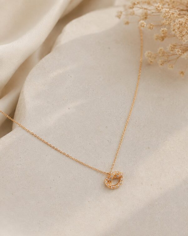 Colar Laço Diamantes Ouro 19,2Kt