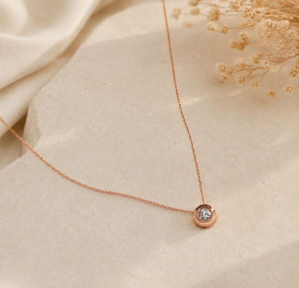 Colar Solitário Diamantes Ouro 19,2Kt