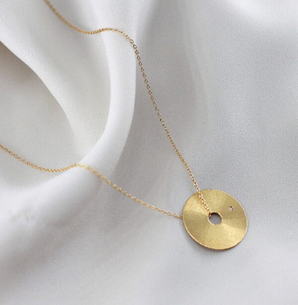 Colar 1 Diamante Ouro 19,2Kt