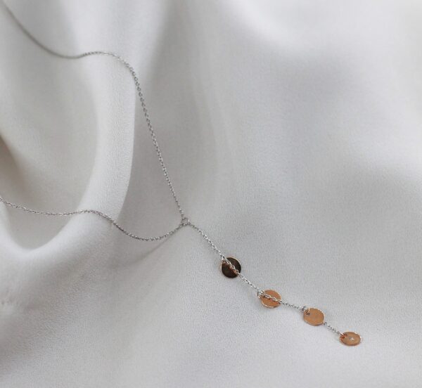 Colar Bicolor Chapinha Ouro 19,2Kt