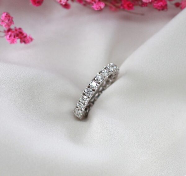 Anel Diamantes Ouro Branco 19,2Kt