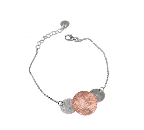 Pulseira Chapa Bicolor Pé de Mar