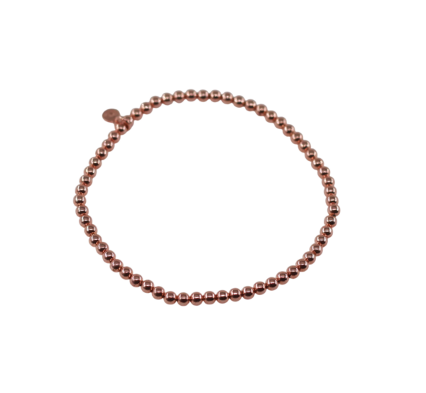 Pulseira Bolinhas Rose Prata