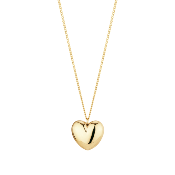 Colar Coração Dourado Aço Hassu
