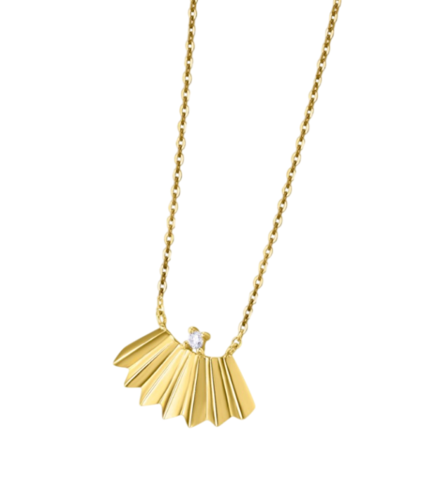 Colar Leque Diamante Ouro 18Lt Lecarré