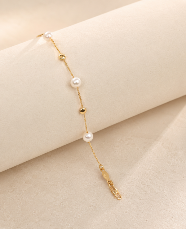 Pulseira 5 Pérolas Ouro 19,2Kt