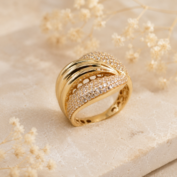 Anel Entrelaçado Ouro 19,2Kt