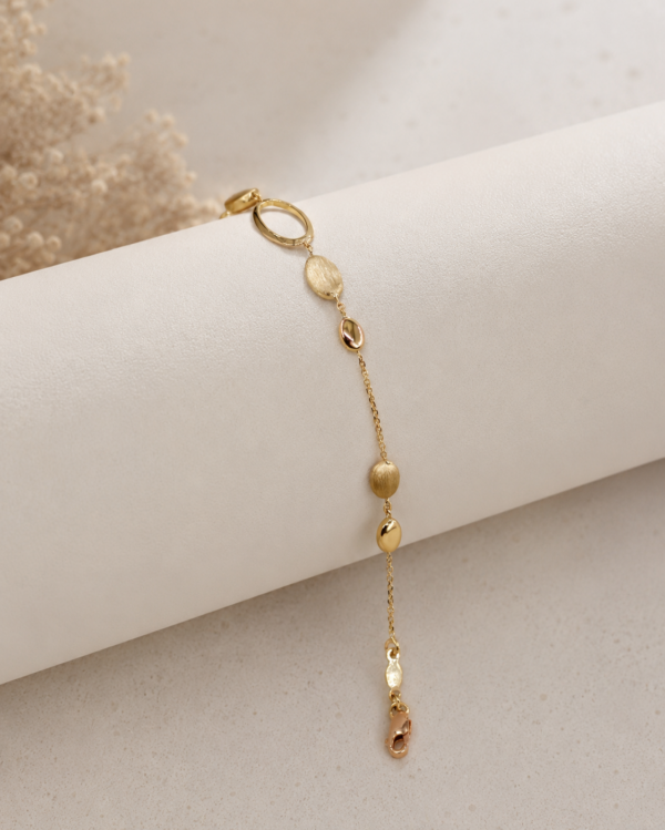 Pulseira Elos e Pepitas Ouro 19,2Kt