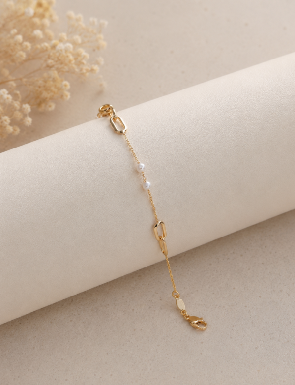 Pulseira Elos Pérolas Ouro 19,2Kt